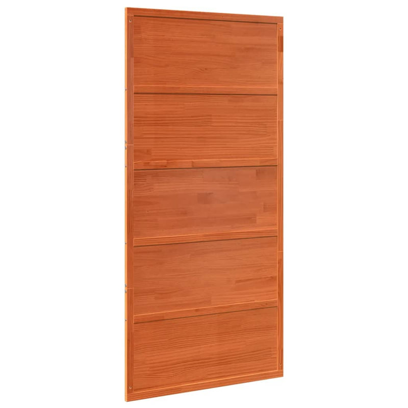 vidaXL viaszbarna tömör fenyőfa istálló stílusú ajtó 100x208 cm