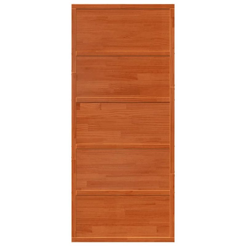 vidaXL viaszbarna tömör fenyőfa istálló stílusú ajtó 90x208 cm