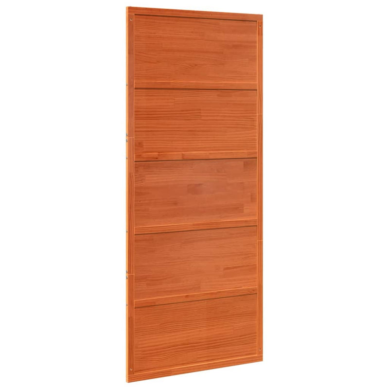 vidaXL viaszbarna tömör fenyőfa istálló stílusú ajtó 90x208 cm