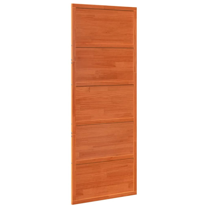 vidaXL viaszbarna tömör fenyőfa istálló stílusú ajtó 80x208 cm