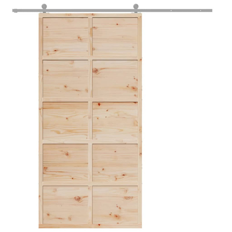 vidaXL tömör fenyőfa istálló stílusú ajtó 100 x 208 cm