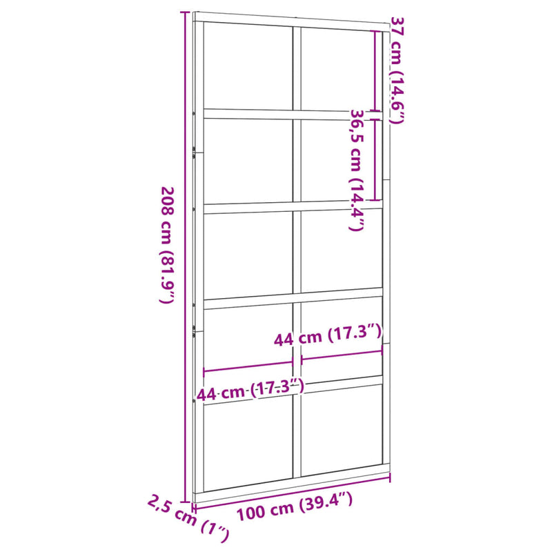 vidaXL tömör fenyőfa istálló stílusú ajtó 100 x 208 cm