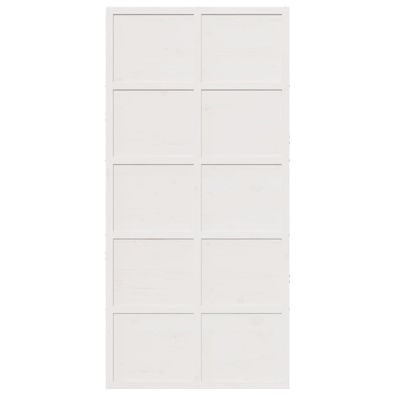vidaXL fehér tömör fenyőfa istálló stílusú ajtó 100x208 cm