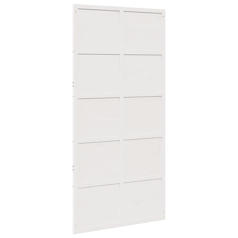 vidaXL fehér tömör fenyőfa istálló stílusú ajtó 100x208 cm