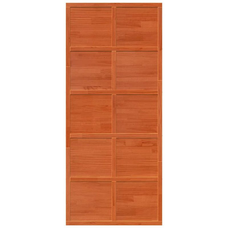 vidaXL viaszbarna tömör fenyőfa istálló stílusú ajtó 90x208 cm
