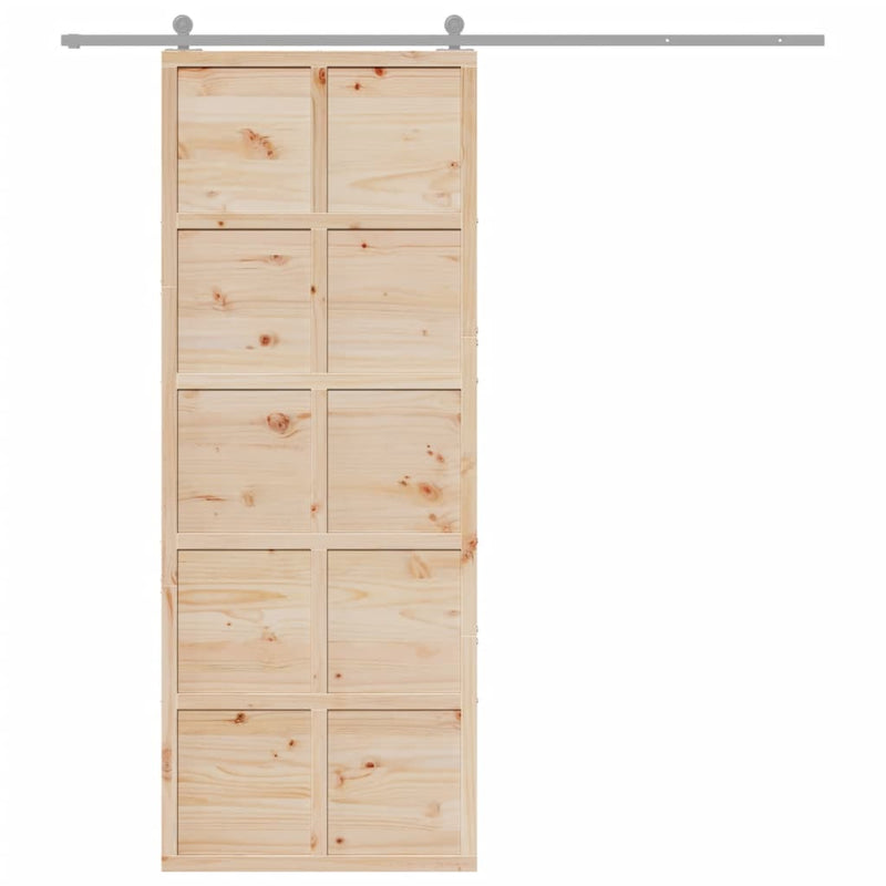 vidaXL tömör fenyőfa istálló stílusú ajtó 80x208 cm