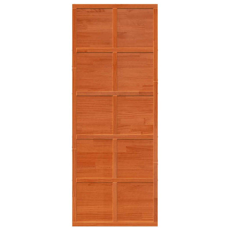 vidaXL viaszbarna tömör fenyőfa istálló stílusú ajtó 80x208 cm
