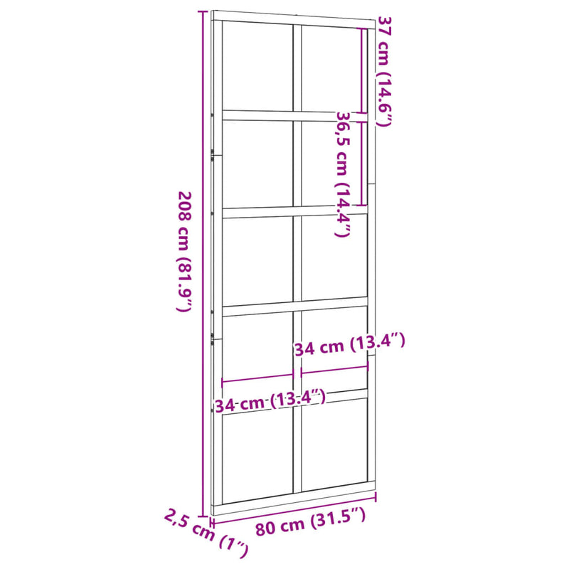 vidaXL viaszbarna tömör fenyőfa istálló stílusú ajtó 80x208 cm