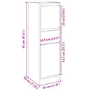 vidaXL sonoma tölgy színű szerelt fa fürdőszobaszekrény 30x30x95 cm