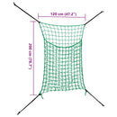 vidaXL 2 db zöld polipropilén négyszögletű szénaháló 200 x 120 cm