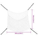 vidaXL 2 db négyszögletű fehér PP szénaháló 100 x 90 cm