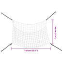 vidaXL 2 db négyszögletű fehér PP szénaháló 150 x 90 cm