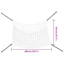 vidaXL 2 db négyszögletű fehér PP szénaháló 200 x 120 cm