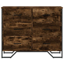 vidaXL füstös tölgy színű szerelt fa komód 91 x 35,5 x 74,5 cm