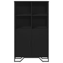 vidaXL fekete szerelt fa magasszekrény 79,5 x 35,5 x 137,5 cm