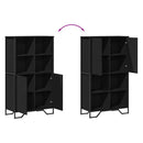 vidaXL fekete szerelt fa magasszekrény 79,5 x 35,5 x 137,5 cm