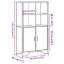 vidaXL sonoma tölgy színű szerelt fa magasszekrény 79,5x35,5x137,5 cm
