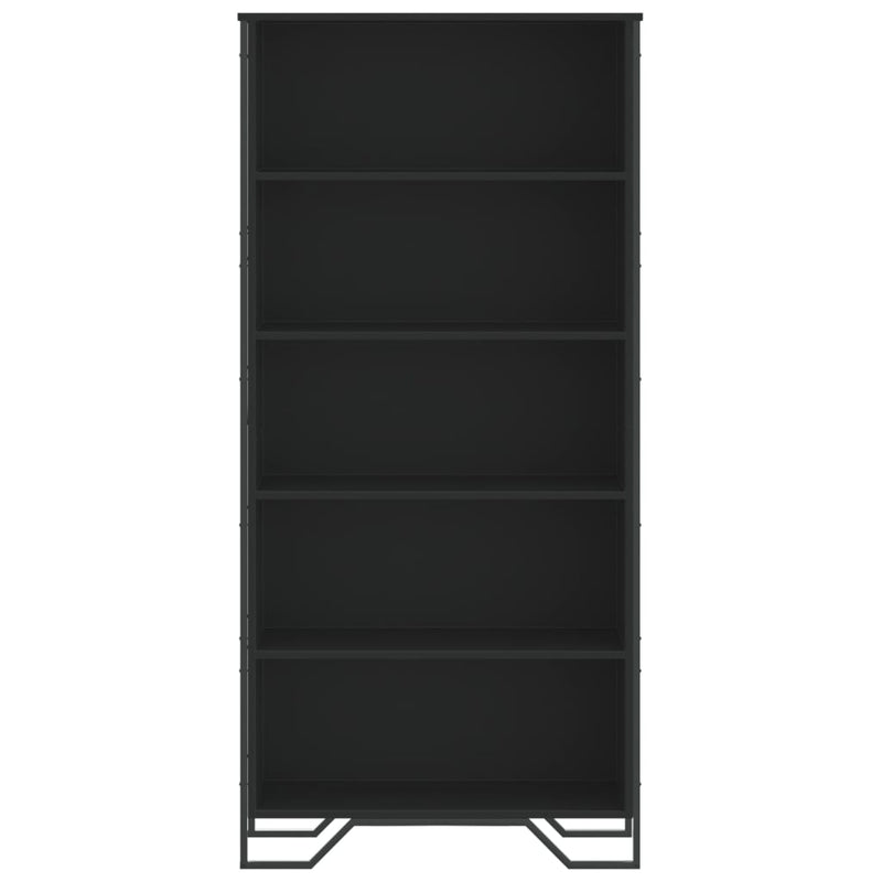 vidaXL fekete szerelt fa könyvszekrény 80 x 31 x 169 cm