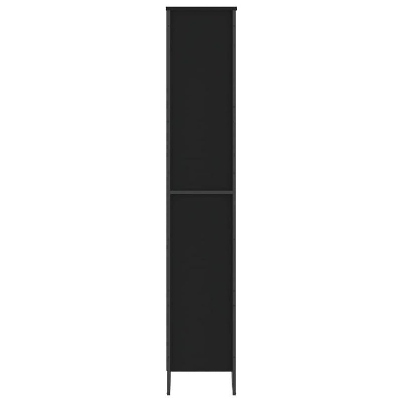 vidaXL fekete szerelt fa könyvszekrény 80 x 31 x 169 cm