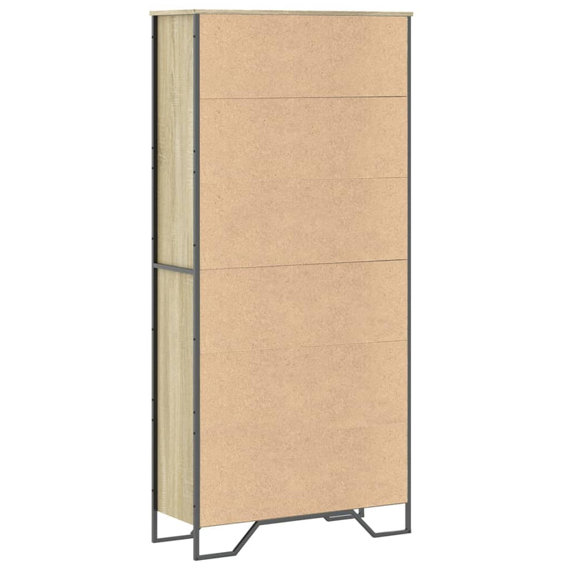 vidaXL sonoma tölgy színű szerelt fa könyvszekrény 80 x 31 x 169 cm