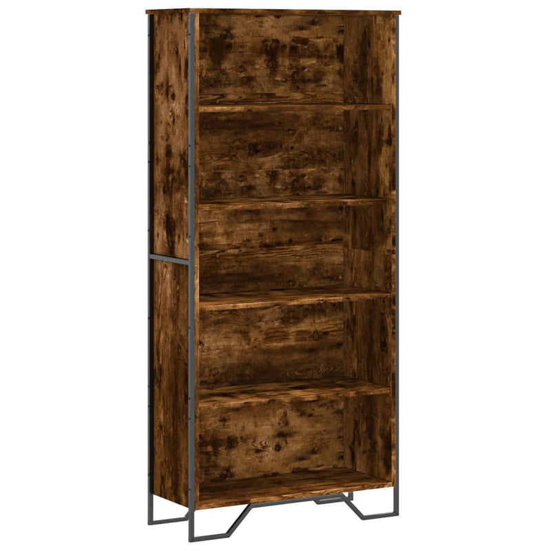 vidaXL füstös tölgy színű szerelt fa könyvszekrény 80 x 31 x 169 cm