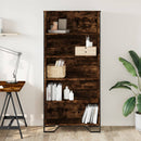 vidaXL füstös tölgy színű szerelt fa könyvszekrény 80 x 31 x 169 cm
