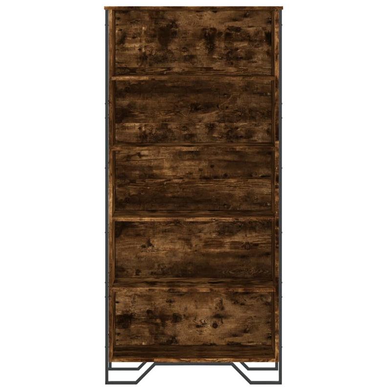vidaXL füstös tölgy színű szerelt fa könyvszekrény 80 x 31 x 169 cm