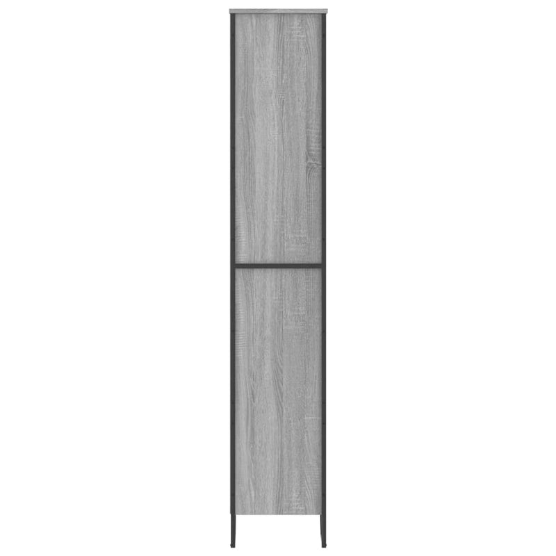vidaXL szürke sonoma színű szerelt fa könyvszekrény 80 x 31 x 169 cm