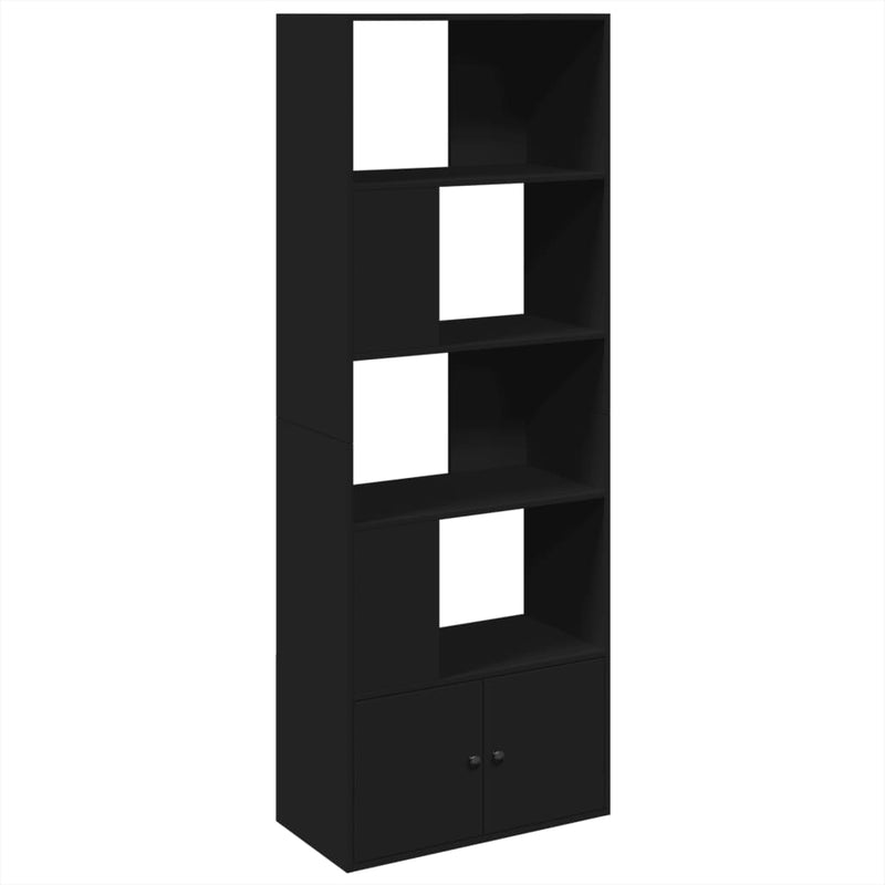 vidaXL fekete szerelt fa könyvszekrény 70 x 36 x 189 cm