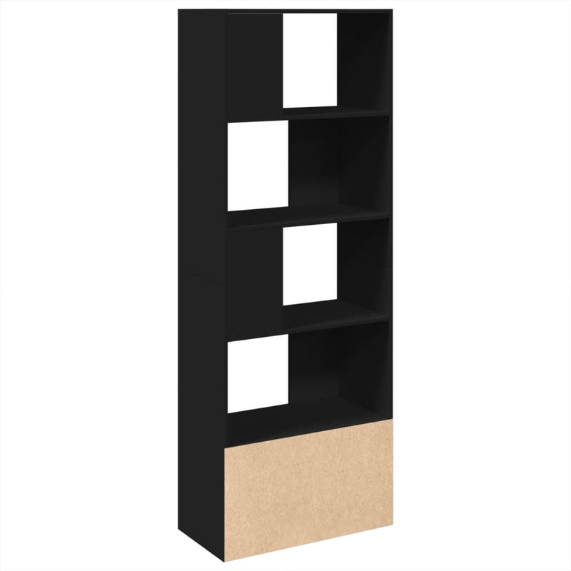 vidaXL fekete szerelt fa könyvszekrény 70 x 36 x 189 cm
