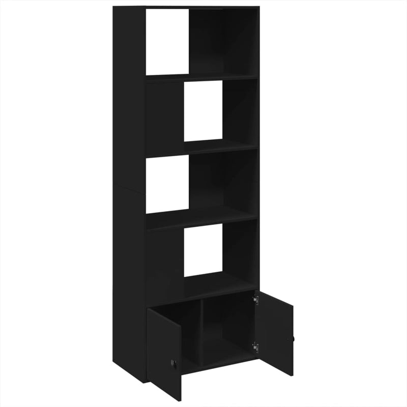 vidaXL fekete szerelt fa könyvszekrény 70 x 36 x 189 cm