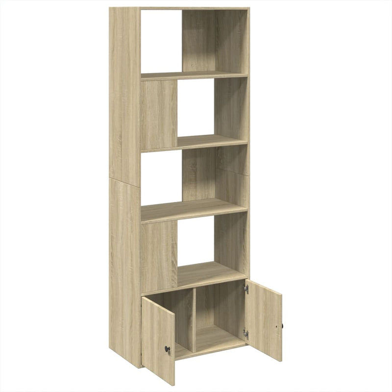vidaXL sonoma tölgy színű szerelt fa könyvespolc 70 x 36 x 189 cm