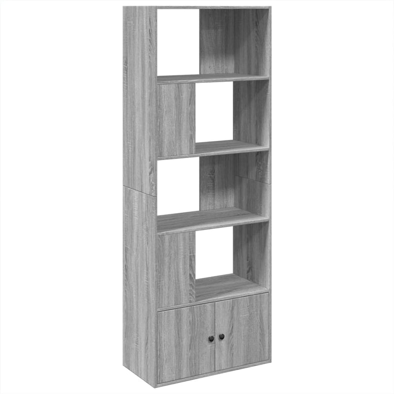 vidaXL szürke sonoma színű szerelt fa könyvespolc 70 x 36 x 189 cm