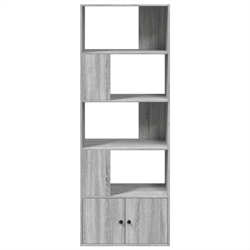 vidaXL szürke sonoma színű szerelt fa könyvespolc 70 x 36 x 189 cm