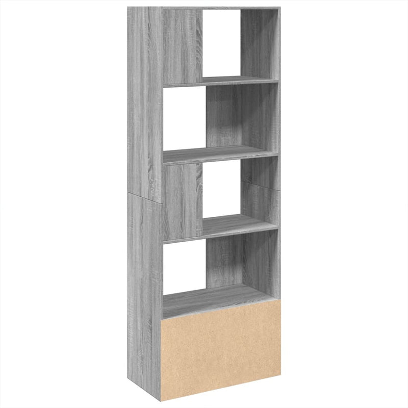 vidaXL szürke sonoma színű szerelt fa könyvespolc 70 x 36 x 189 cm