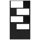vidaXL fekete szerelt fa könyvszekrény 100 x 36 x 189 cm