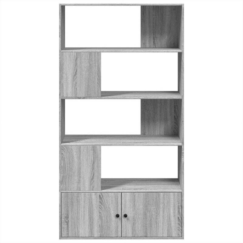 vidaXL szürke sonoma színű szerelt fa könyvespolc 100 x 36 x 189 cm