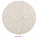 vidaXL ZIZUR krém juta hatású beltéri és kültéri szőnyeg Ø 120 cm