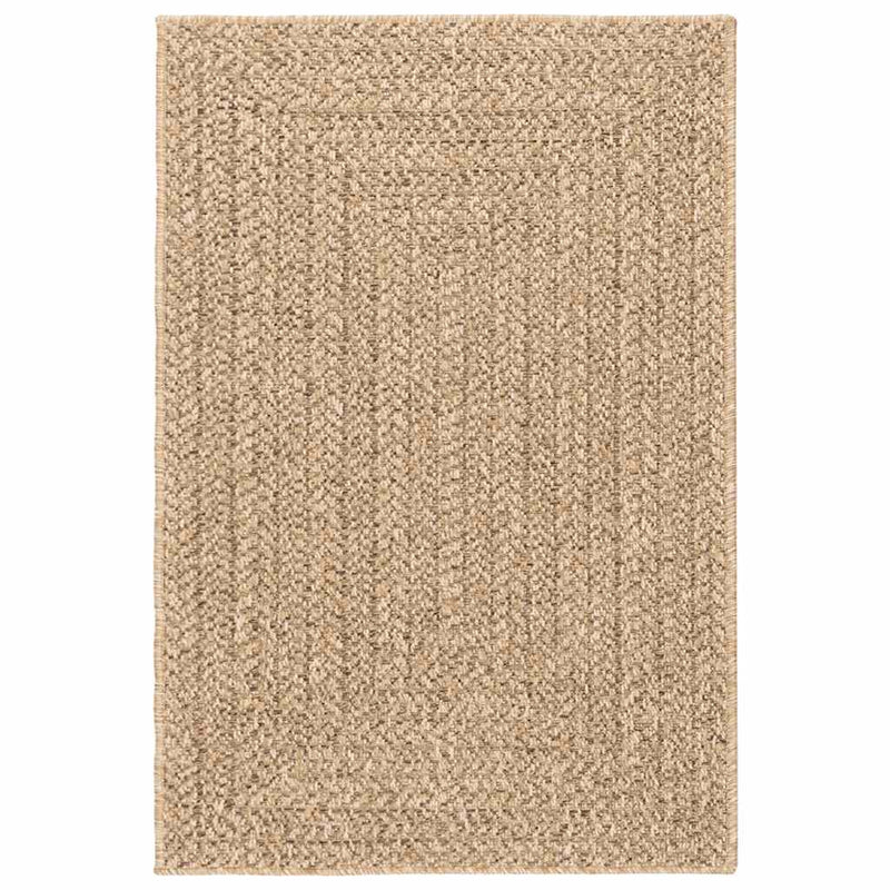 vidaXL ZIZUR bézs juta hatású beltéri és kültéri szőnyeg 120 x 120 cm