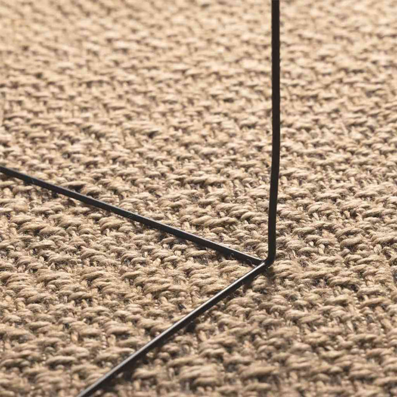 vidaXL ZIZUR bézs juta hatású beltéri és kültéri szőnyeg 120 x 120 cm