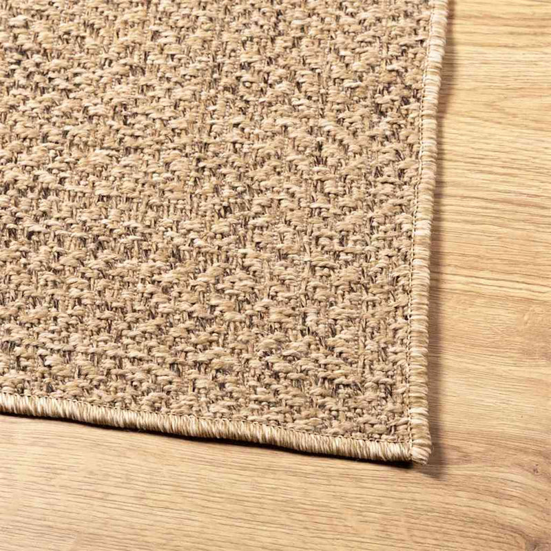 vidaXL ZIZUR bézs juta hatású beltéri és kültéri szőnyeg 120 x 120 cm