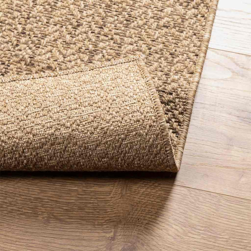 vidaXL ZIZUR bézs juta hatású beltéri és kültéri szőnyeg 120 x 120 cm