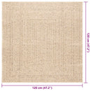 vidaXL ZIZUR bézs juta hatású beltéri és kültéri szőnyeg 120 x 120 cm