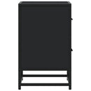 vidaXL 2 darab fekete tömör szerelt fa éjjeliszekrény 40 x 31 x 50 cm