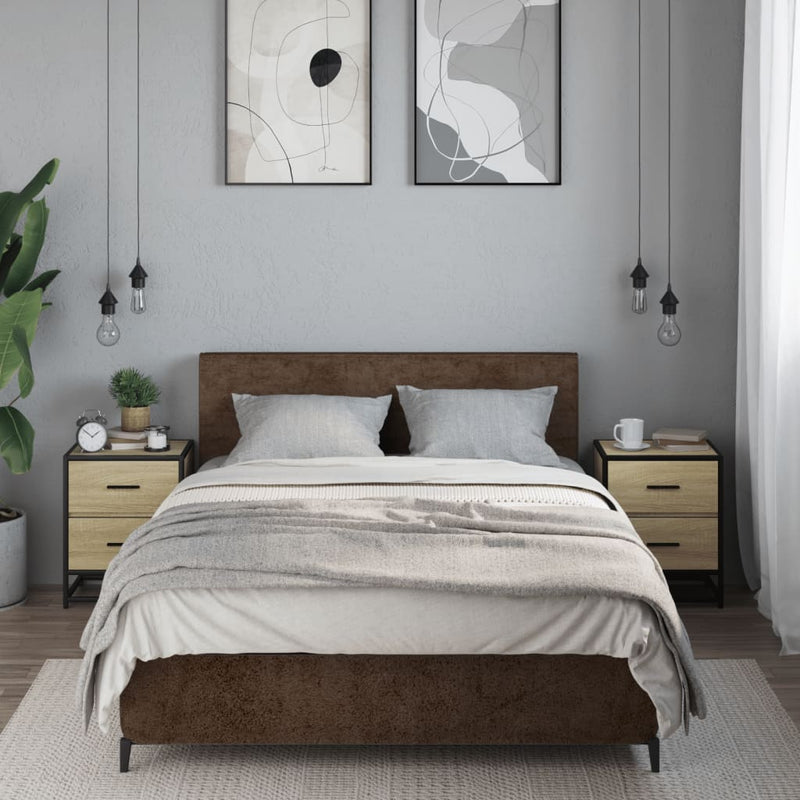 vidaXL 2 db sonoma tölgy éjjeliszekrény 40 x 31 x 50 cm