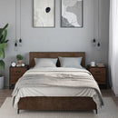 vidaXL 2 db barna tölgyszínű szerelt fa éjjeliszekrény 40x31x50 cm