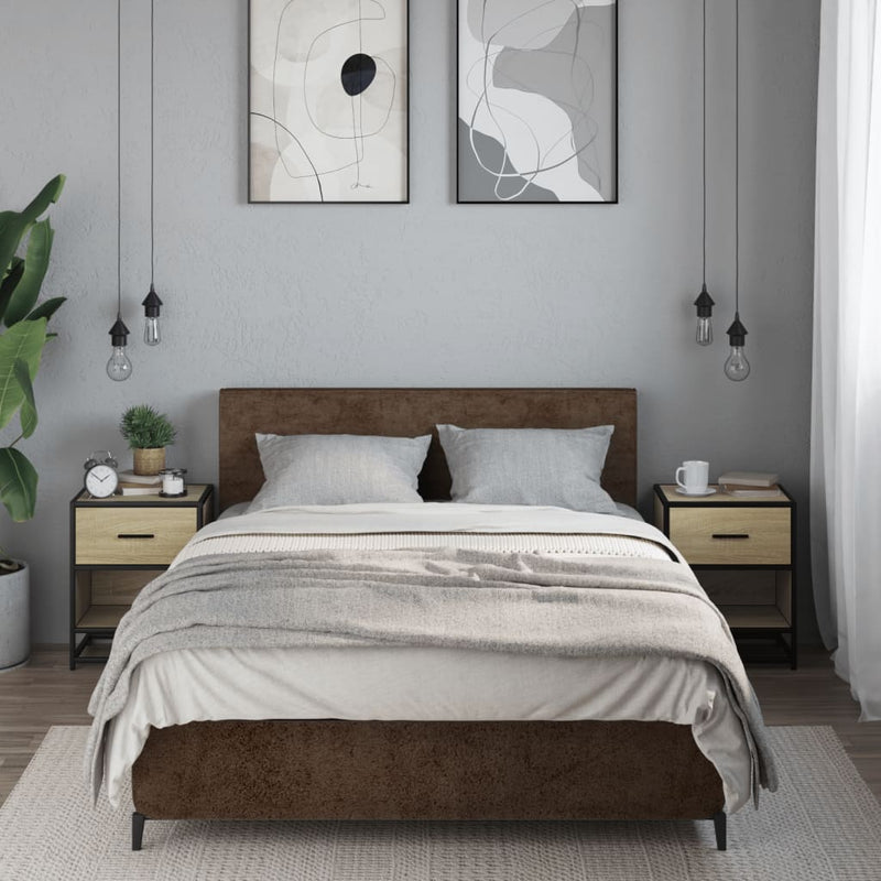 vidaXL 2 db sonoma tölgy éjjeliszekrény 40 x 31 x 50 cm