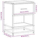 vidaXL füstös tölgy színű szerelt fa éjjeliszekrény 40 x 31 x 50 cm