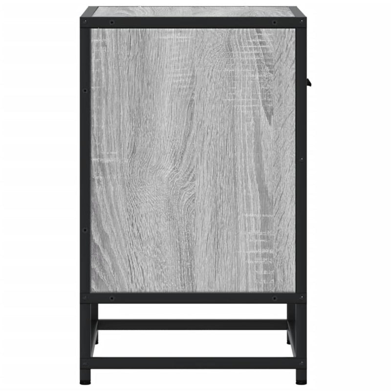 vidaXL 2 db szürke-sonoma színű szerelt fa éjjeliszekrény 40x31x50 cm