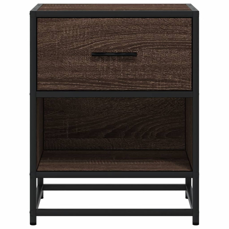 vidaXL 2 db barna tölgyszínű szerelt fa éjjeliszekrény 40x31x50 cm